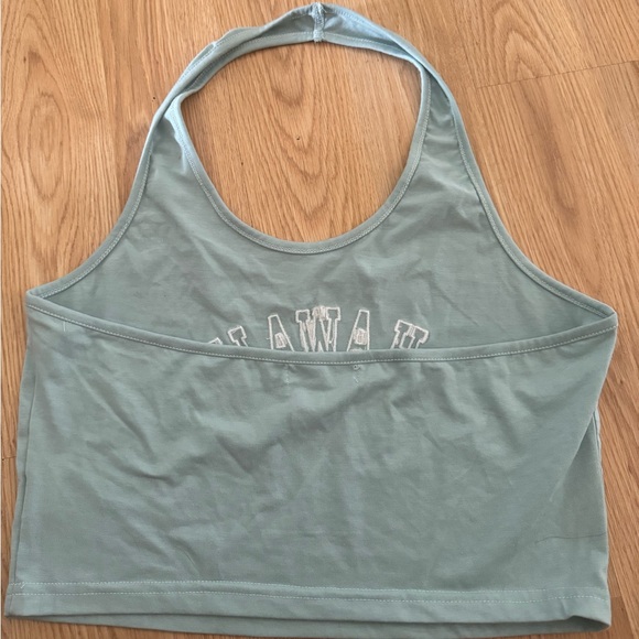 ROMWE Blue Halter Tank Top Large - Picture 2 of 3